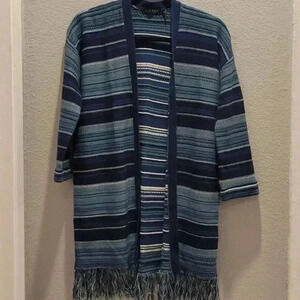 LAUREN RALPH LAUREN Striped Cardigan Size XS